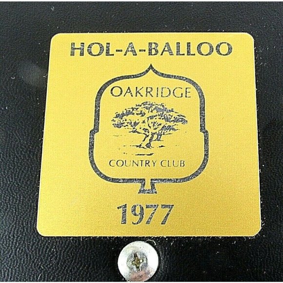 Vintage Ice Bucket Faux Leather Brown Oakridge Country Club Rare 1977 Elmar Mfg - Picture 5 of 7